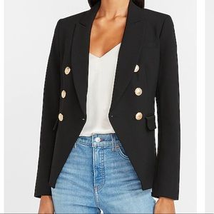 Express soft & sleek double breasted blazer